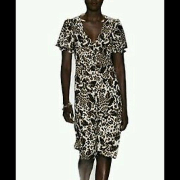 DIANE VON FURSTENBERG leopard silk dress - Picture 1 of 6